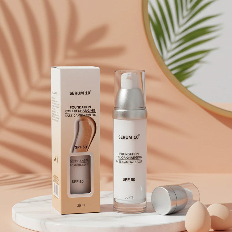 Base de Maquillaje Antiedad con SPF 50 – Se Adapta a tu Tono de Piel