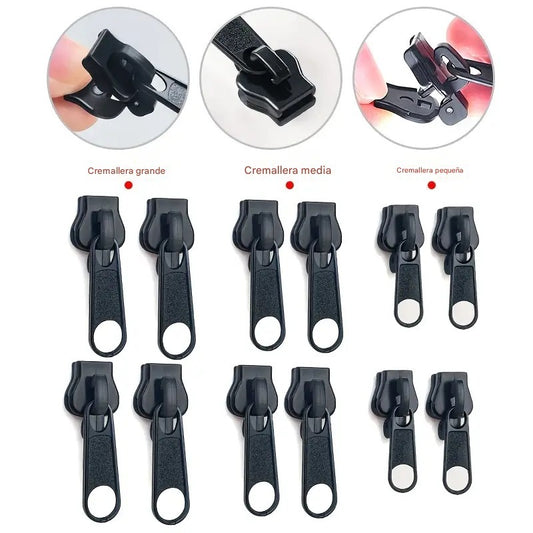 Kit de reparación de cremalleras - Juego de 12 piezas