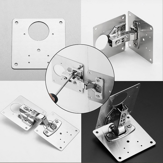 Kit Profesional Reparador de Bisagras x16 – Refuerza y Alinea Tus Puertas Fácilmente