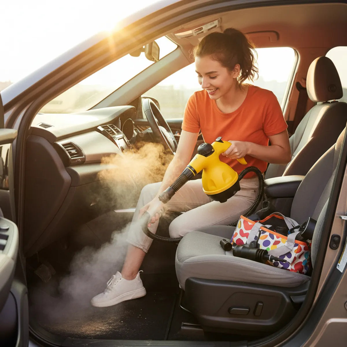 Limpiador Eléctrico a Vapor Profesional + Regalo Especial 🎁 Kit de Accesorios para Limpieza