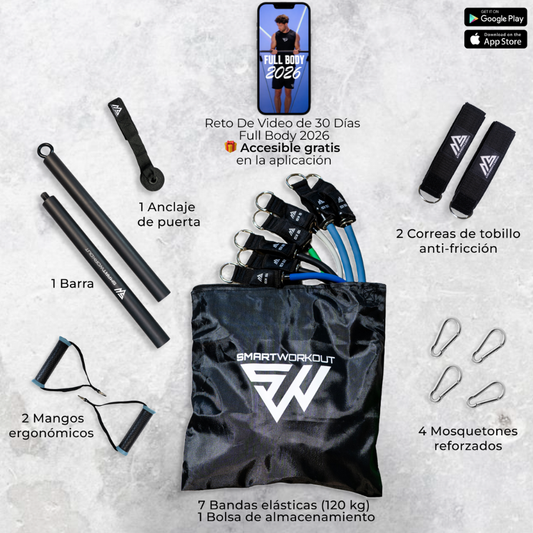 Con El Set de Bandas SmartWorkout Pro Transforma tu Cuerpo 🔥