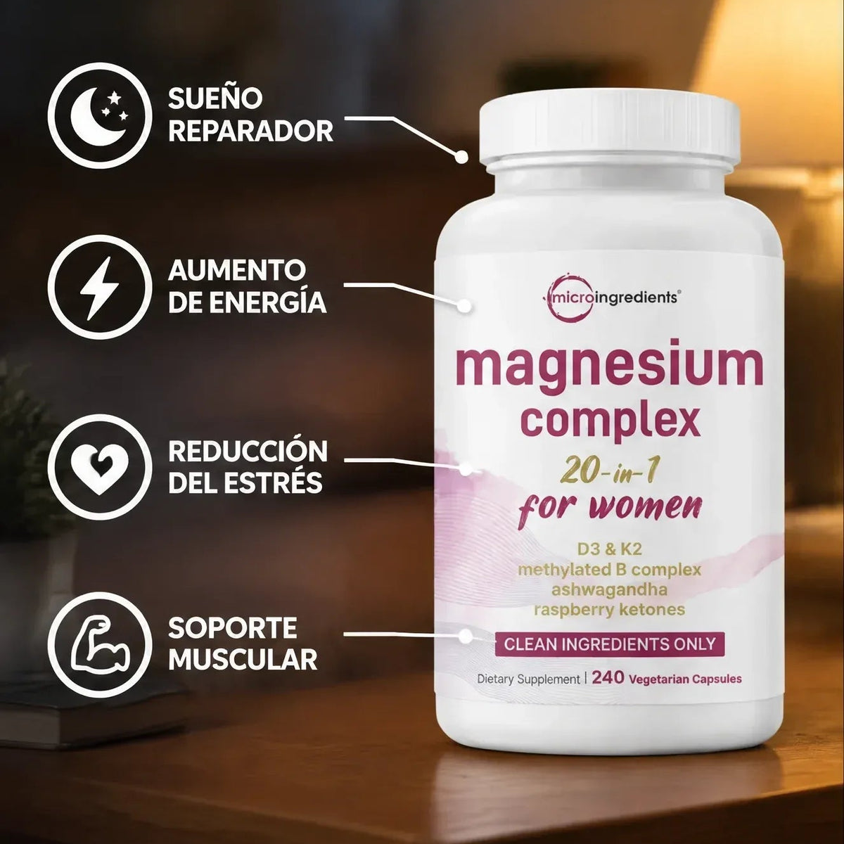 Magnesium Complex 20-en-1 para Mujeres | Bienestar Diario